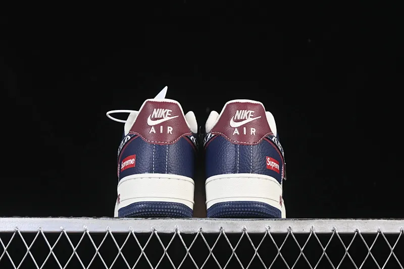 All categories Nk Air Force 1 Air Force series Nk Air Force 1 Low Air Force low top Nike Air Force 1'07 Low Sup tripartite joint white blue wine red Air Force 1 low top casual sneakers YF9511-801